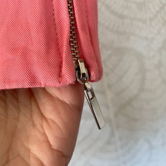 VTG Y2K Pink Cotton Evan-Picone Moto/Utility Style Zip Up Jacket, Size S - Picture 5 of 12